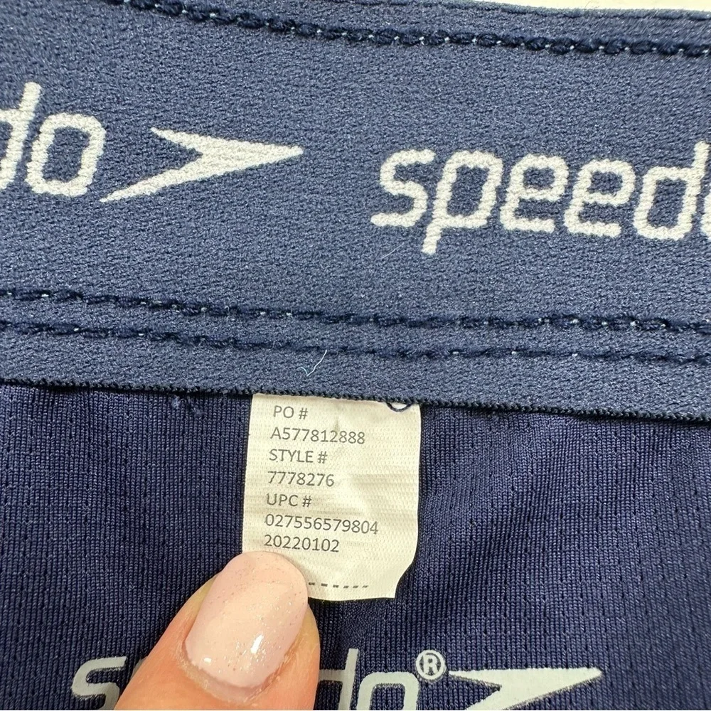 Speedo Men’s Hydro Volley Swim Trunks XL Lined Drawstring Blue Tropical Print